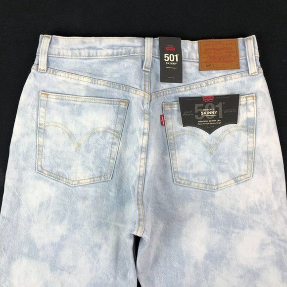 Levi's Premium Women's 501 Skinny High Rise Skinny Leg Jeans Size 30X28‎ $98 NWT - Picture 6 of 12